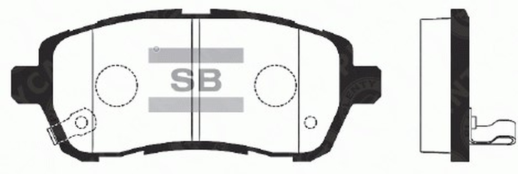 Колодки тормозные передние SANGSIN BRAKE SP2113 для FORD Fiesta VI/Mazda 2 all 2008-> фото