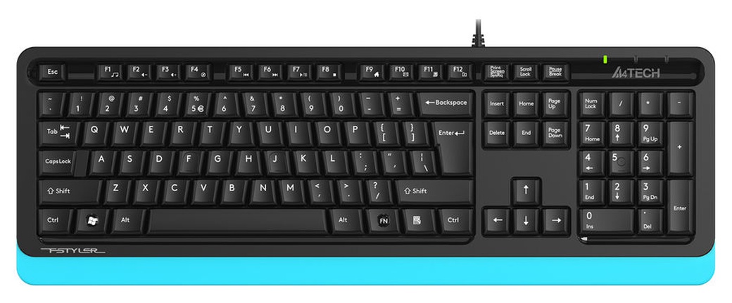Клавиатура A4Tech Fstyler FKS10, черный/синий фото