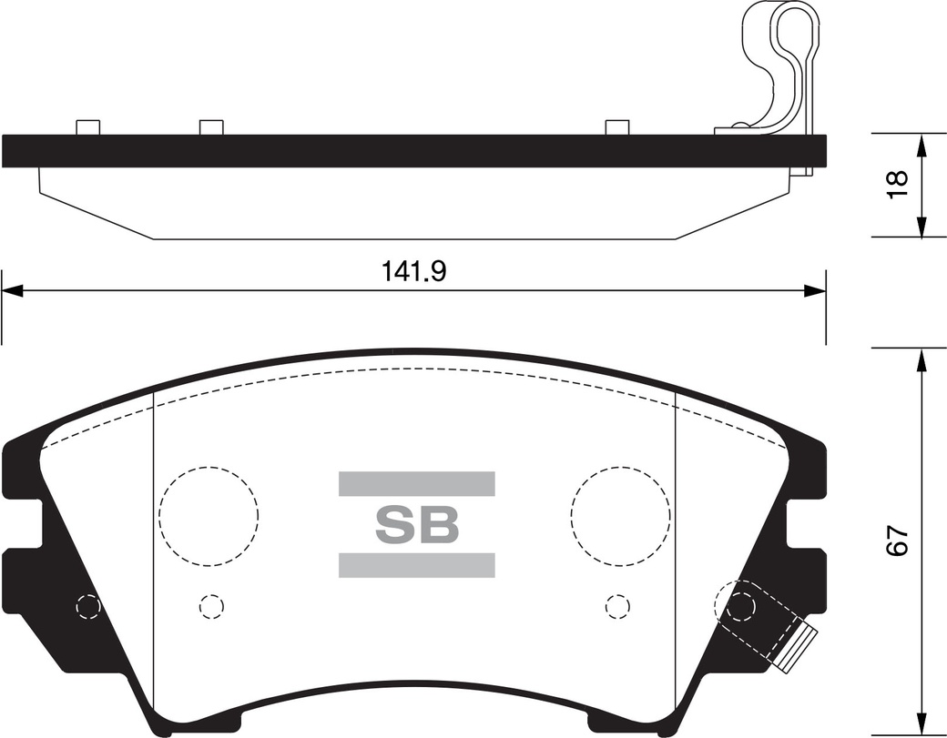 Колодки тормозные передние SANGSIN BRAKE SP2175 для OPEL Insignia фото