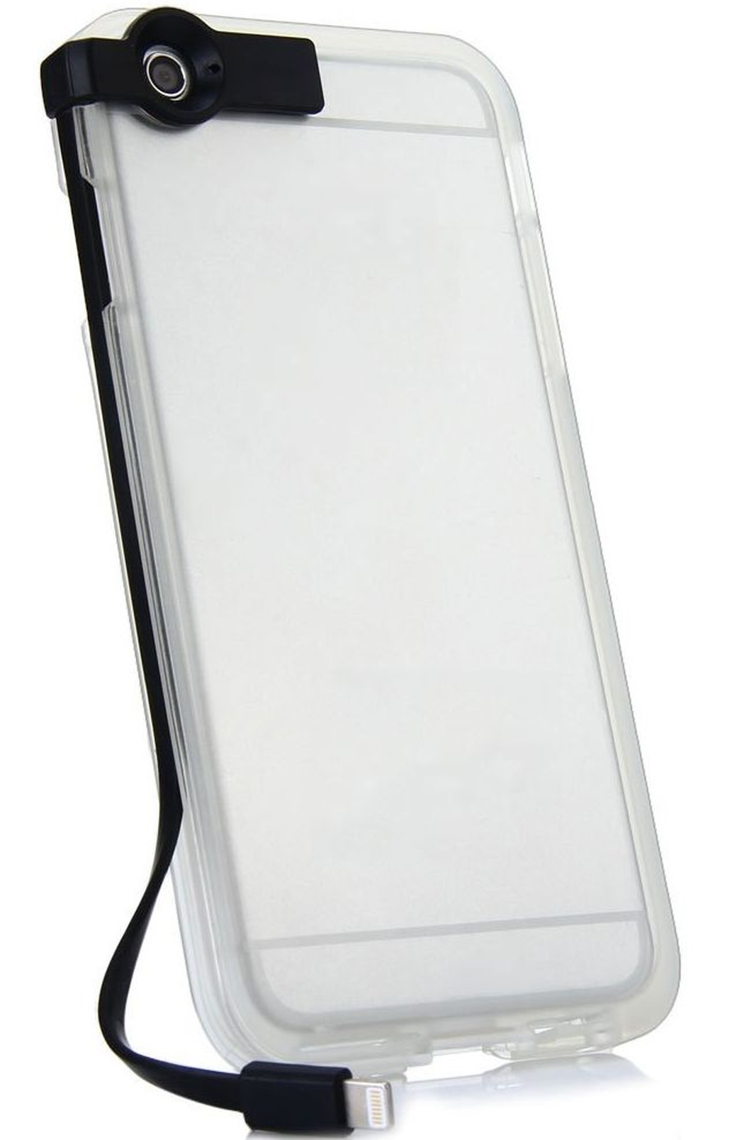 Чехол с кабелем для зарядки (13,9 см) для iPhone 6 Plus, черный фото