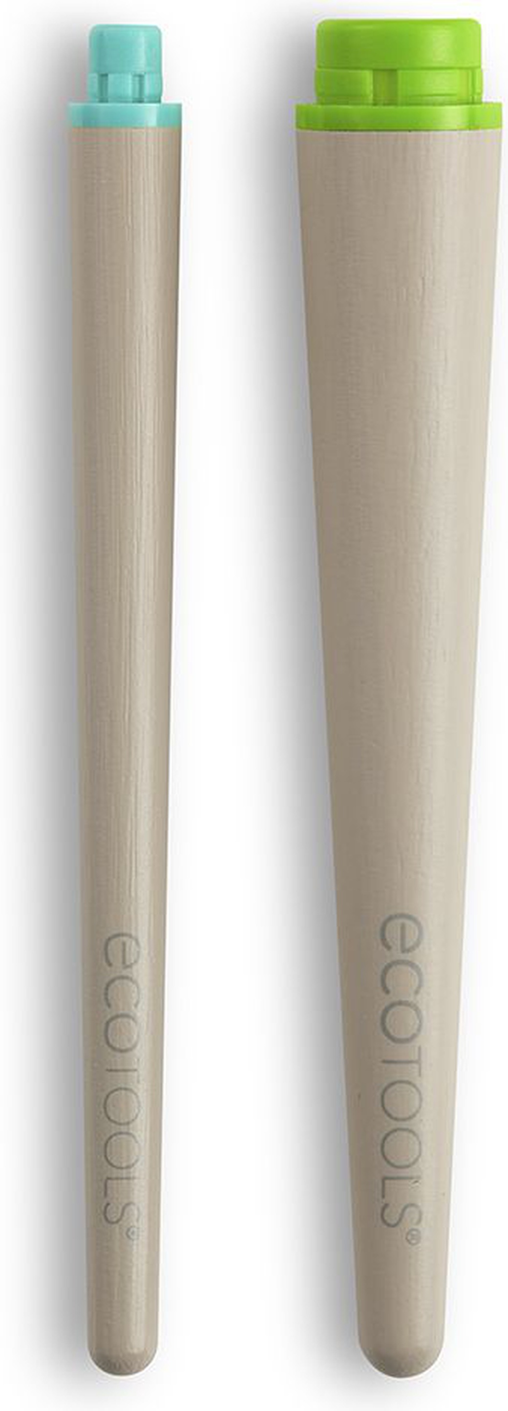 Две сменные ручки для кистей EcoTools Interchangeables Handle Duo, бежевый/зеленый/голубой фото