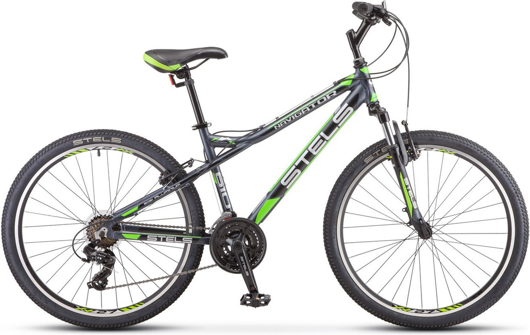 Велосипед Stels Navigator 610 V K010 Тёмно-серый/Зелёный (LU092641) фото