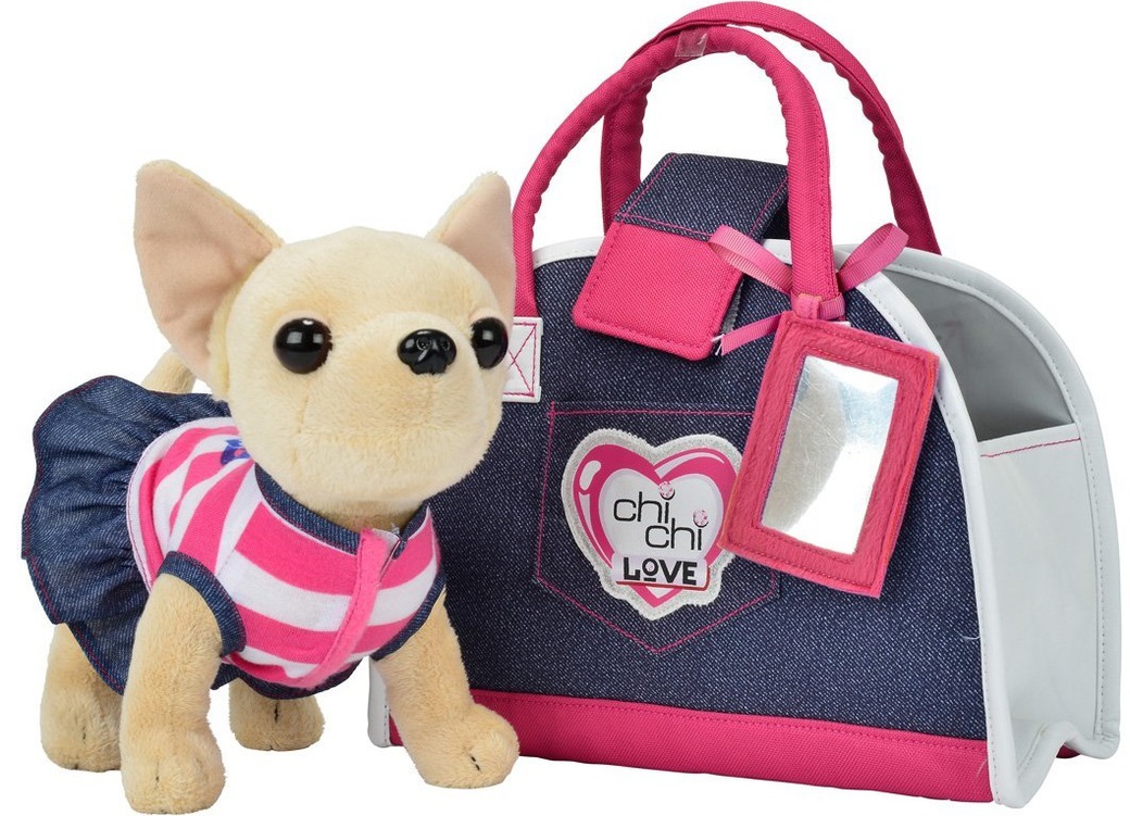 Chi-Chi love Чихуахуа плюшевая собачка Джинсовый стиль,с сумкой фото