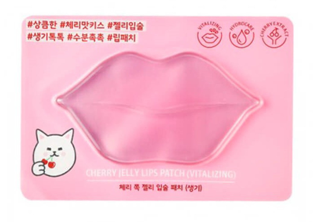 Etude House Восстанавливающая маска для губ с экстрактом вишни Cherry Jelly Lips Patch Vitalizing фото