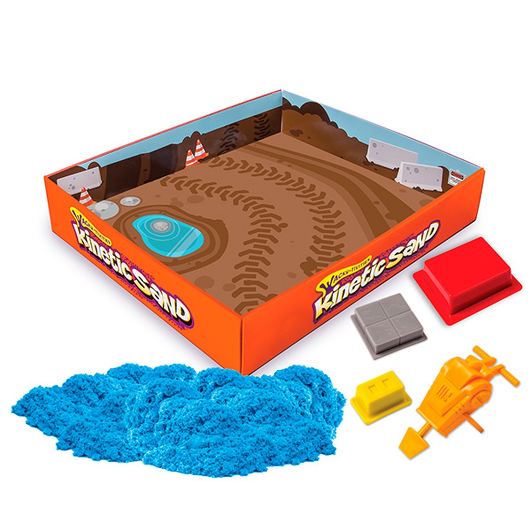 Кинетический песок Kinetic Sand. игровой набор c формочками 285 грамм строитель фото