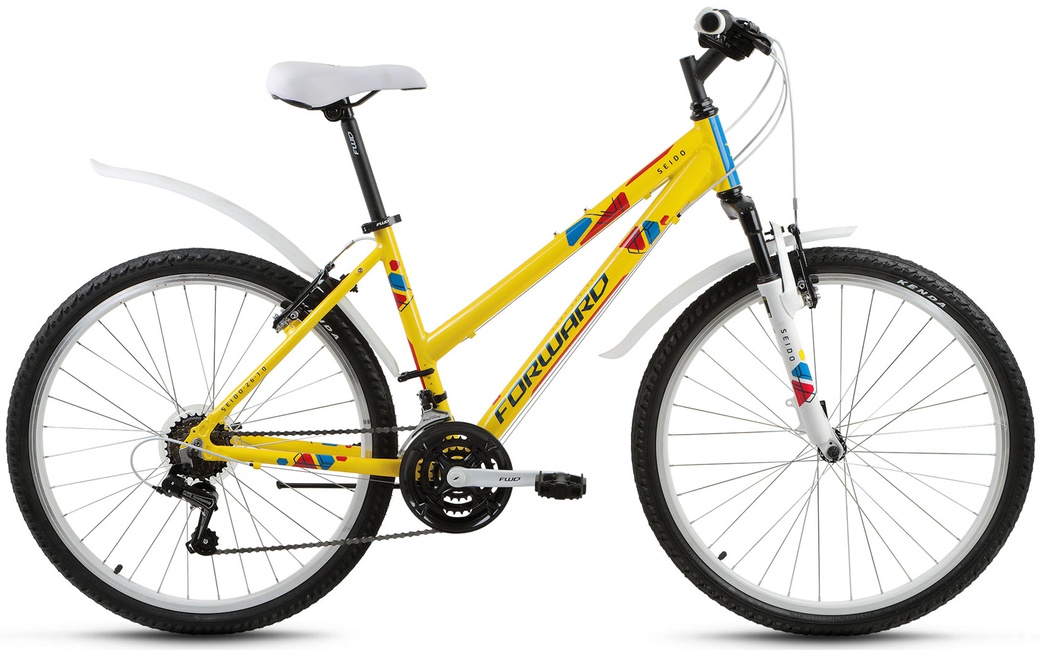 Велосипед 26" Forward Seido 1.0 Желтый 18 ск 17-18 г 15' фото