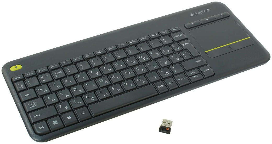 Беспроводная клавиатура Logitech K400 Plus, черный фото