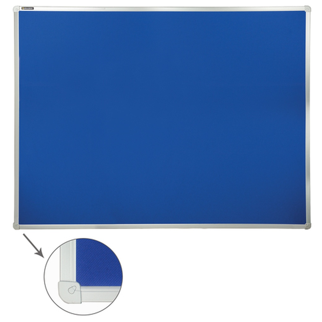 Доска c текстильным покрытием Brauberg для объявлений 60*90см, синий фото