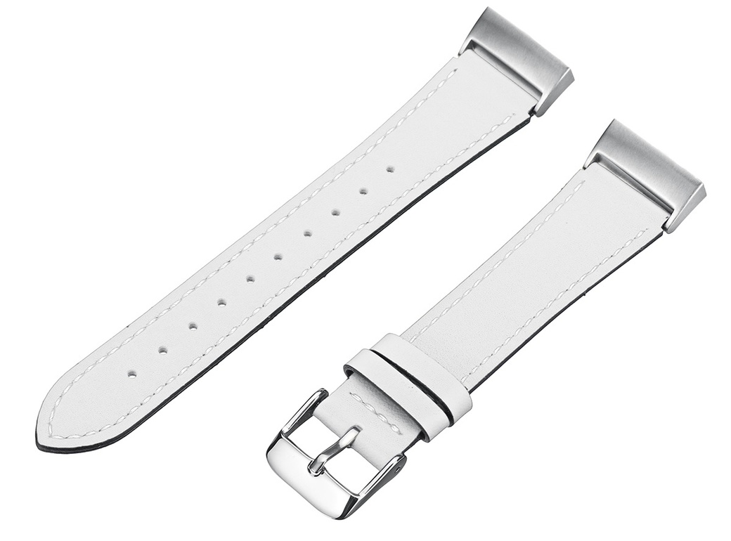 Ремешок для браслета Fitbit Charge 3, кожаный, белый фото