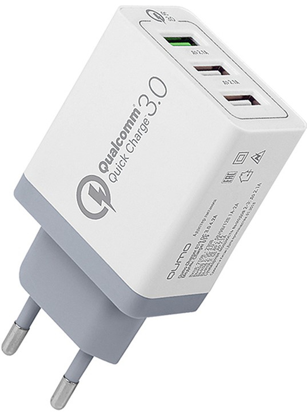 СЗУ адаптер Tech 3 USB (модель NQC-3A) Qick charge 3.0 белый, Redline фото