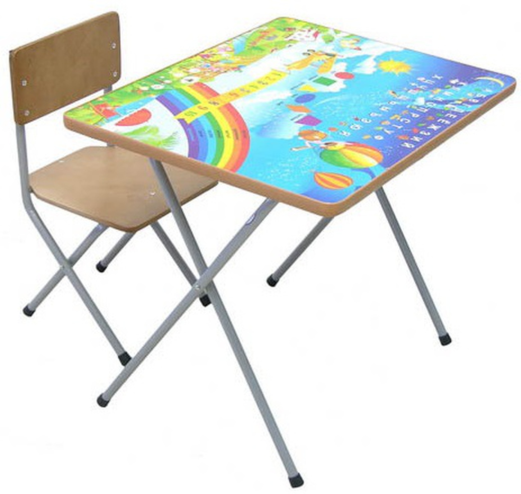 Комплект детской мебели Фея №101 Алфавит и цифры (стол стул) фото