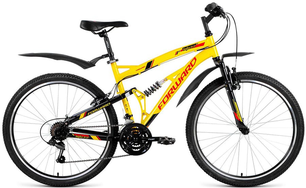 Велосипед 26" Forward Benfica 1.0 Желтый/Черный 18 ск 17-18 г 18' RBKW8SN6H008 фото