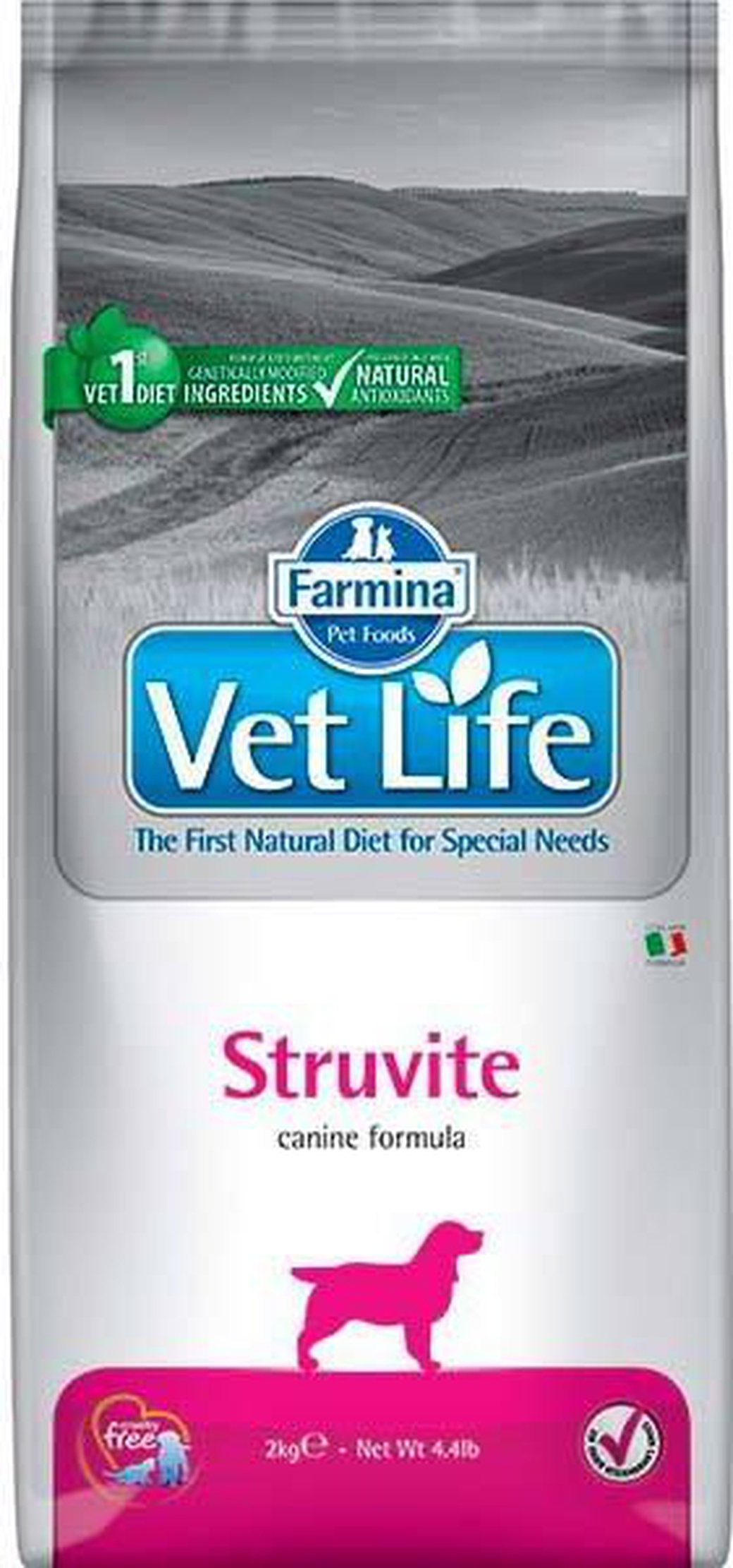 Корм для собак для лечения и профилактики МКБ Farmina VetLife STRUVITE, 2 кг фото