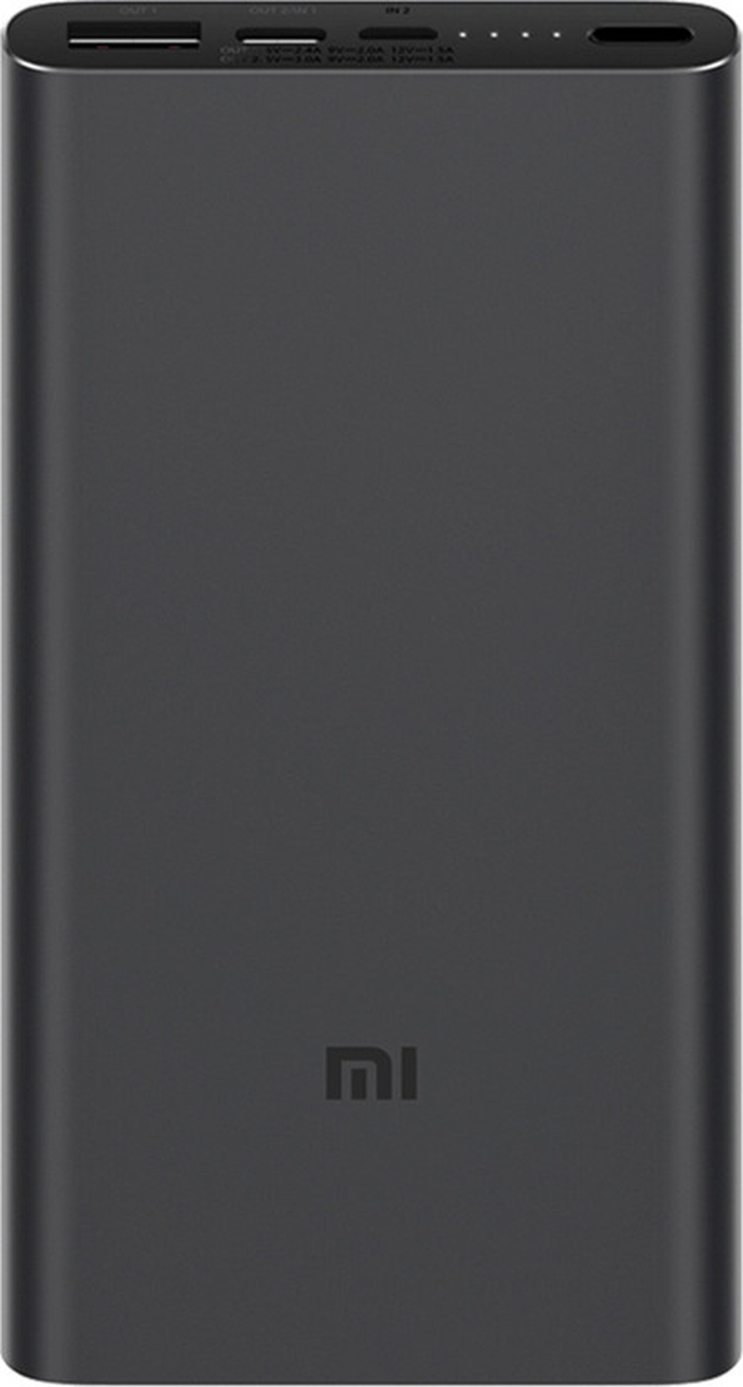 Внешний аккумулятор Xiaomi 10000mAh с быстрой зарядкой QC3.0, черный фото