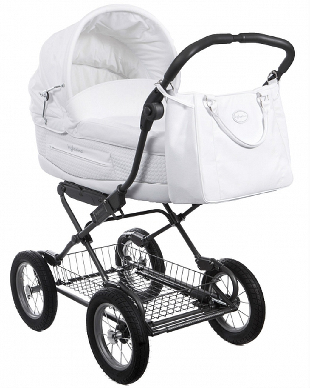 Inglesina Vittoria - коляска-люлька для новорожденных на шасси Ergobike Slate (AB10E6GAR + AE15E6100) фото