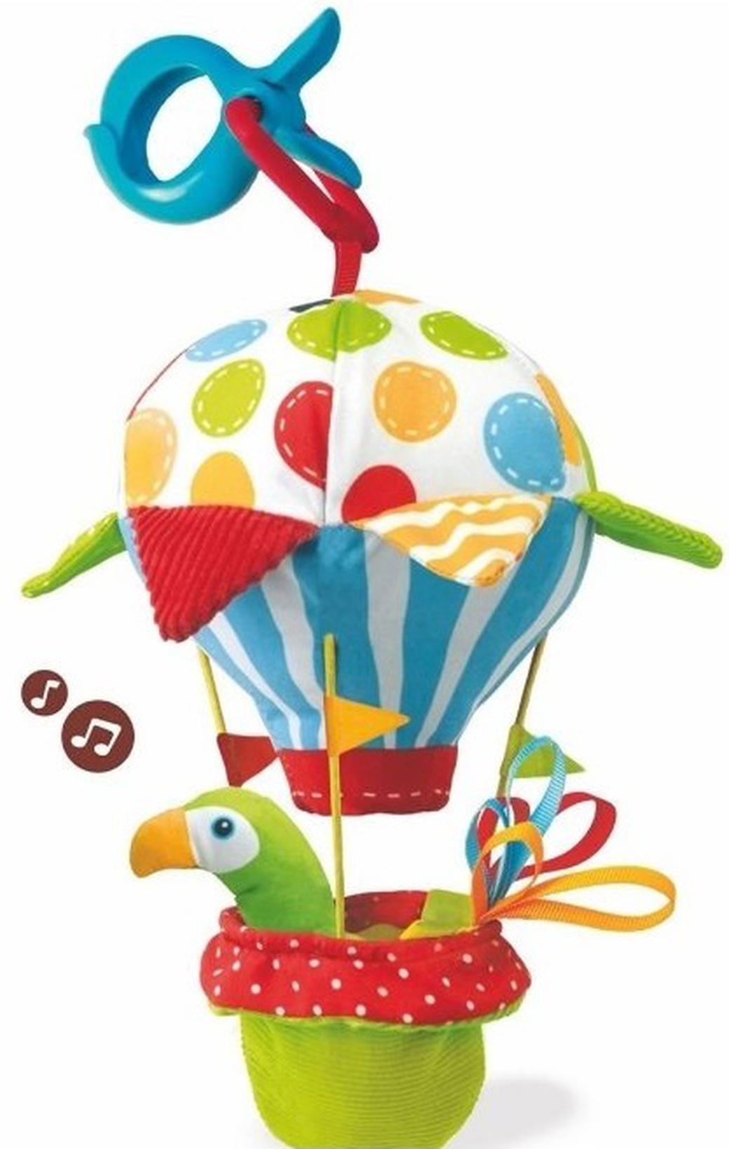 Yookidoo Игрушка мягкая музыкальная Попугай на воздушном шаре фото