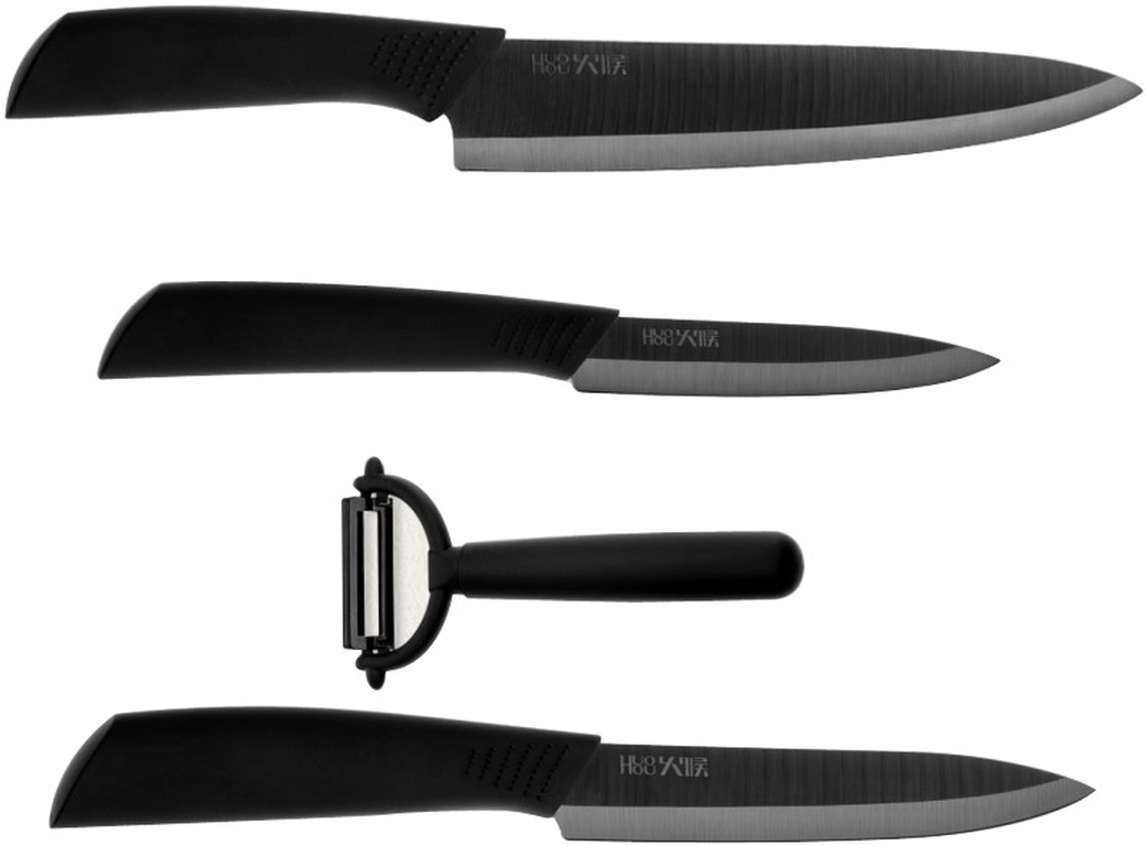 Набор керамических ножей Xiaomi 4в1 Huo Hou Nano Ceramic Knife фото