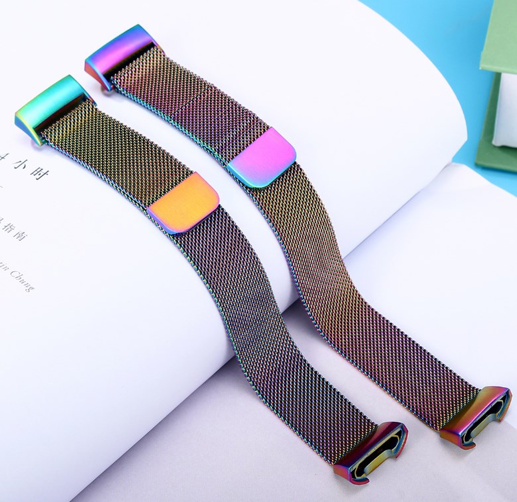 Ремешок для браслета Fitbit Charge 3, нержавеющая сталь, размер S, хамелеон фото