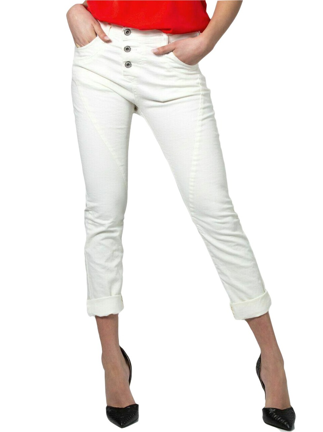 Джинсы Please Jeans CV9IC1-P78A, белый, S фото