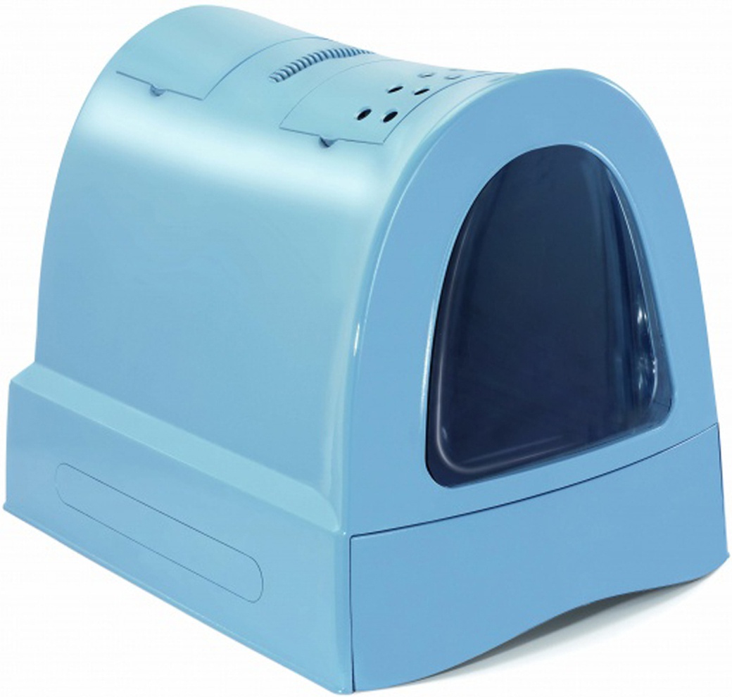 Био-туалет для кошек IMAC ZUMA 40х56х42,5h см, пепельно-голубой фото