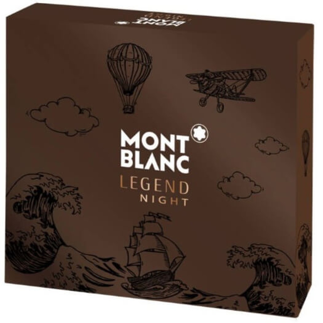 Набор Montblanc Legend Night M Set 7,5 EDP+50 A/S Balm (муж) фото