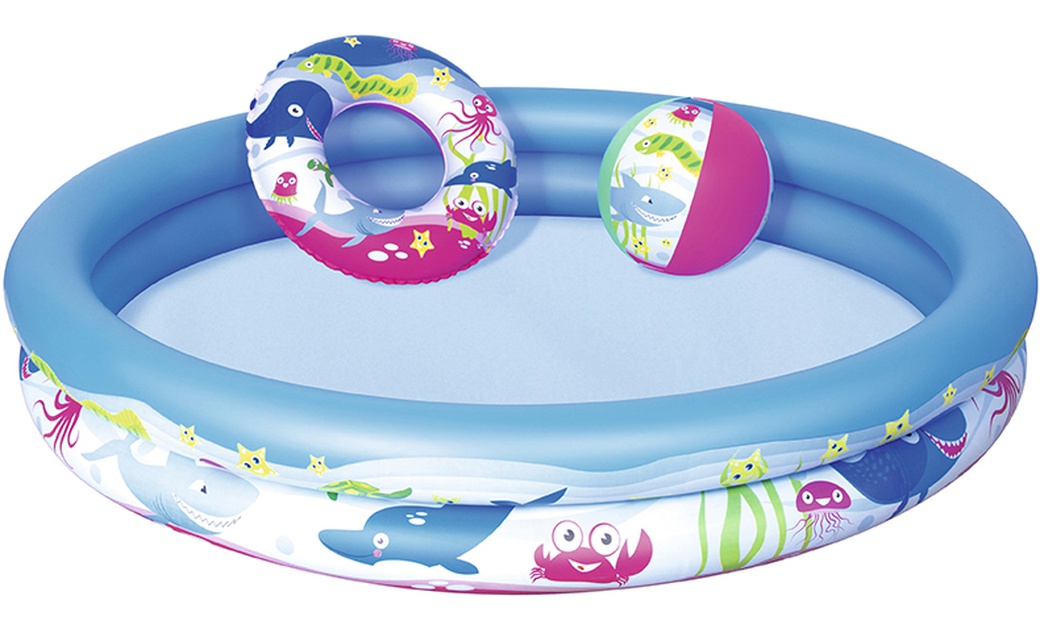Bestway Детский набор для плавания: бассейн, круг для плавания, пляжный мяч 51120 фото