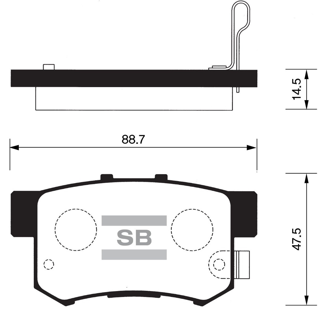 Колодки тормозные задние SANGSIN BRAKE SP1076R для HONDA CR-V RD1 97-01 фото