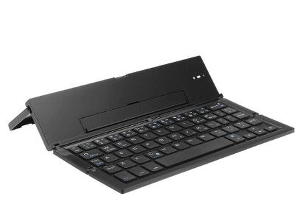 Раскладная беспроводная клавиатура для смартфонов, планшетов, черный фото