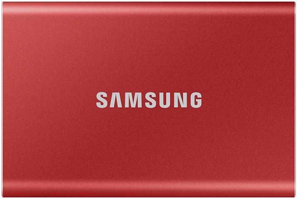 Внешний SSD Samsung T7 500Gb, красный (MU-PC500R/WW) фото