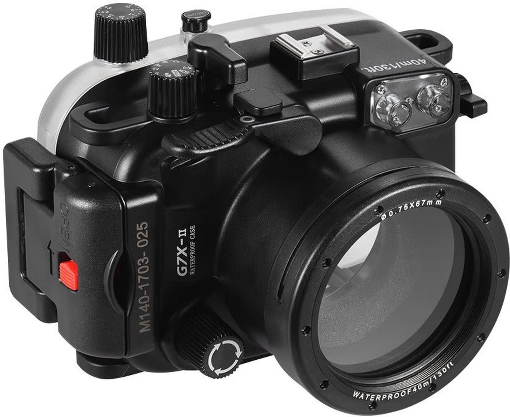 Водонепроницаемый корпус Meikon для камеры Canon G7X Mark II, черный фото