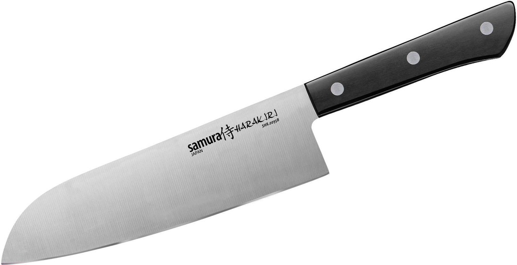 Нож кухонный Samura HARAKIRI SHR-0095B/K, Сантоку, 175 мм фото