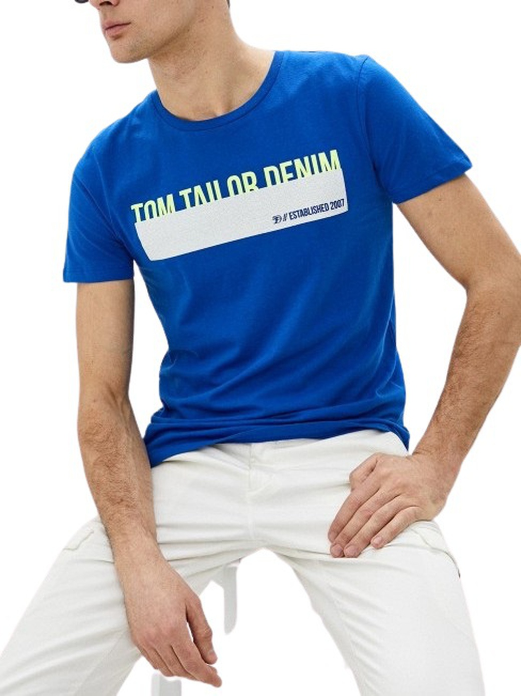 Футболка Tom Tailor с надписями 1016303.xx.12, синий фото
