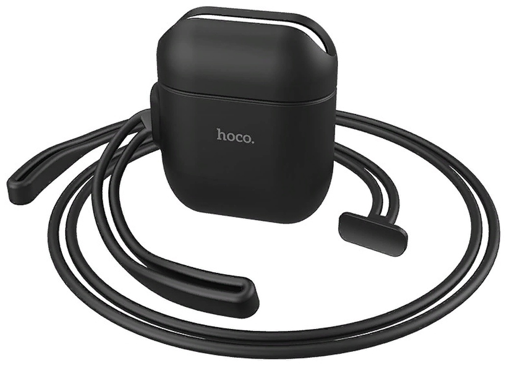 Защитный силиконовый чехол Hoco WB12 для iPhone Airpods1/2, черный фото