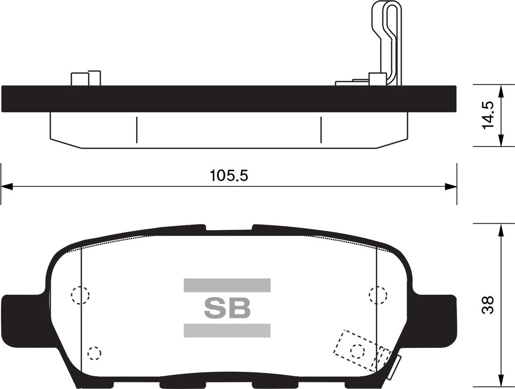 Колодки тормозные задние SANGSIN BRAKE SP1184 для NISSAN TEANA J31, 2.3, 2.5, 3.5 03-08 фото