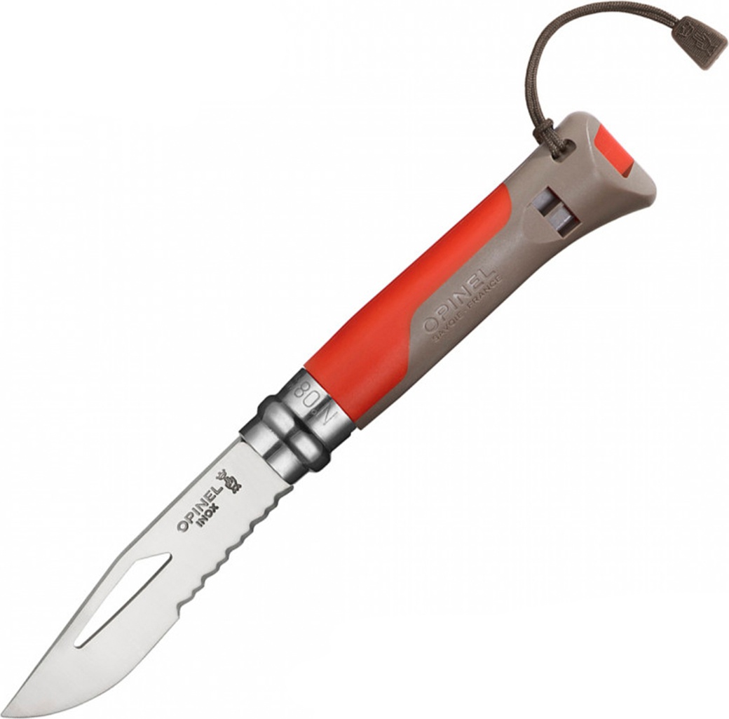 Нож Opinel №8 Outdoor Earth, красный фото