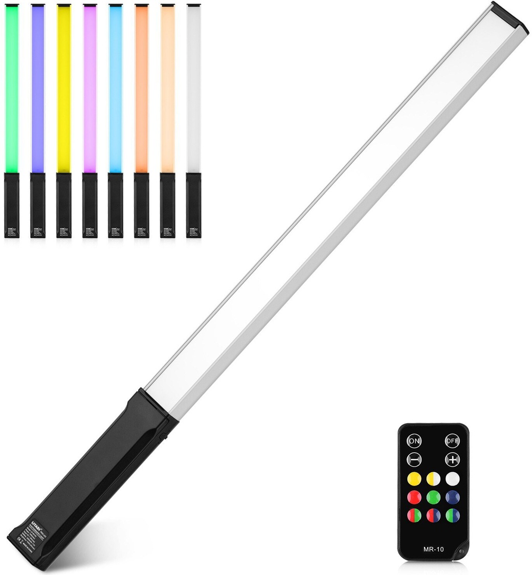 Портативная светодиодная палочка LIYADI RGB 10 режимов освещения 12 уровней яркости 1000 люмен 3200-5600K, с сумкой фото