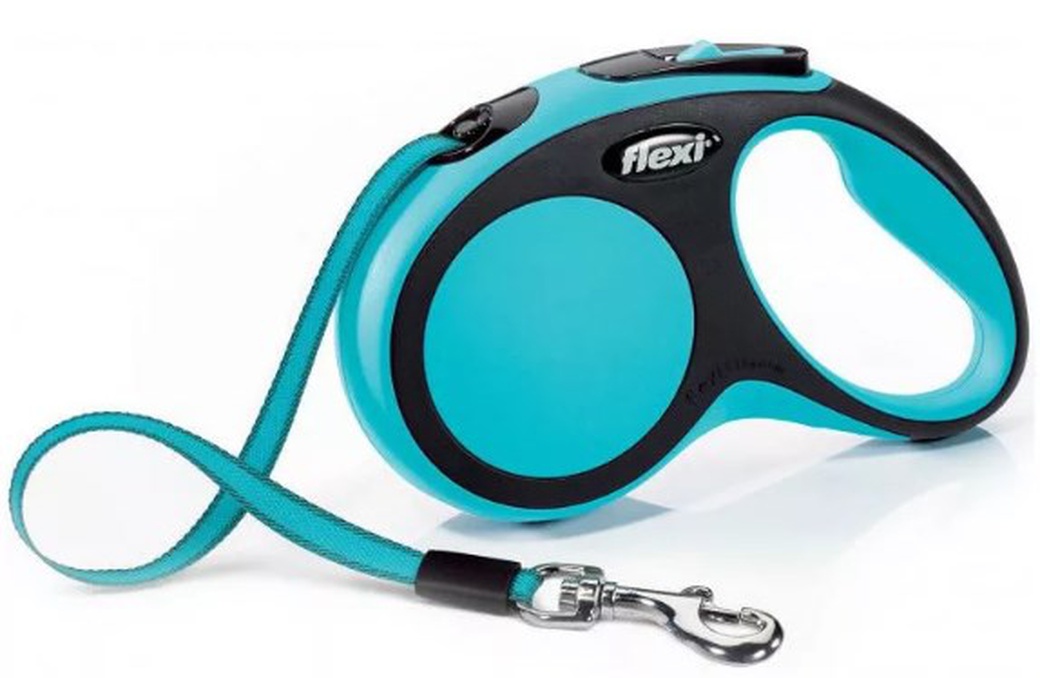 Поводок-рулетка Flexi New Comfort лента L 8m 50 кг голубой фото