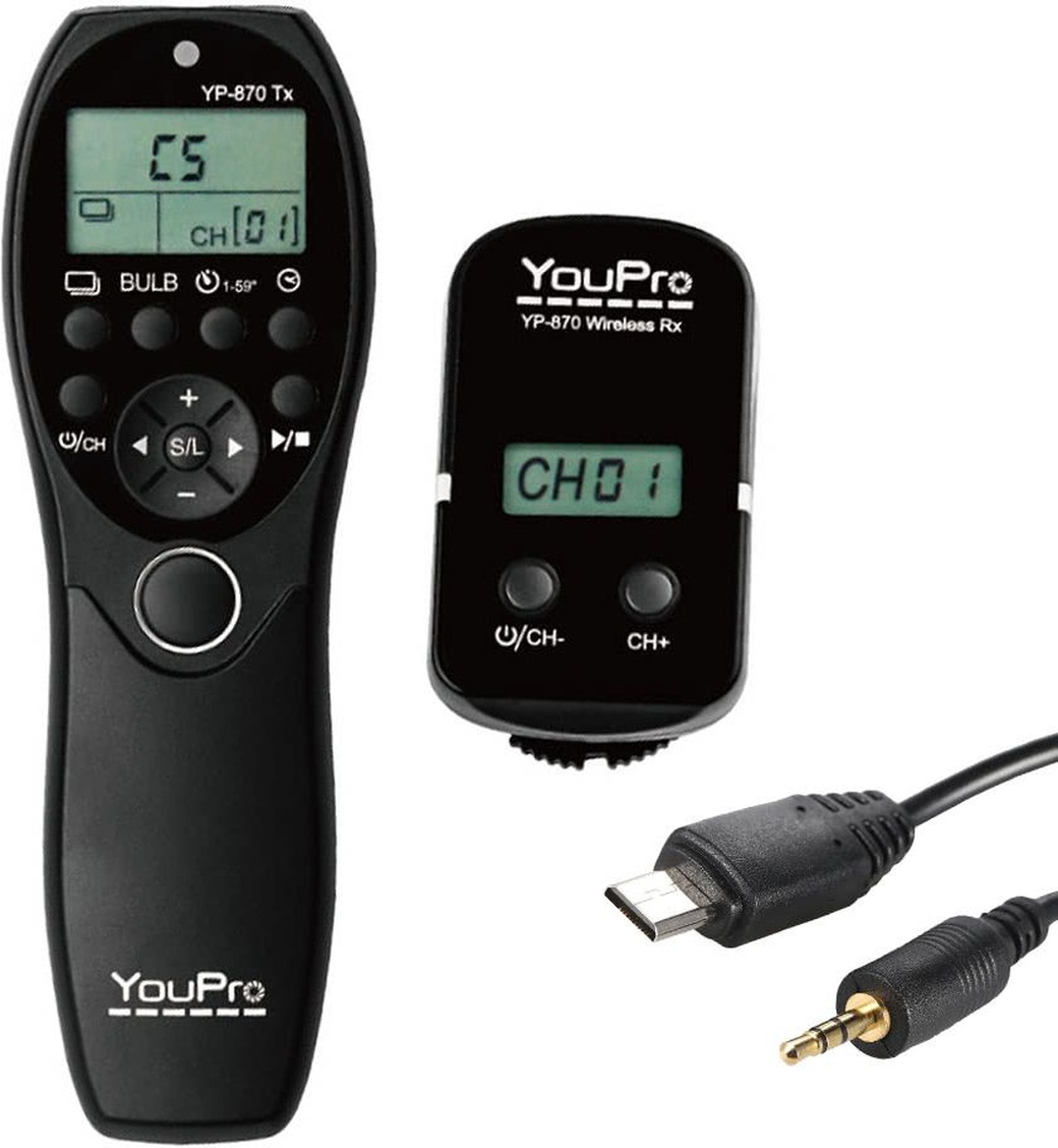 Пульт ДУ YouPro YP-870 S2 2.4G ЖК-таймер 32 канала для Sony фото
