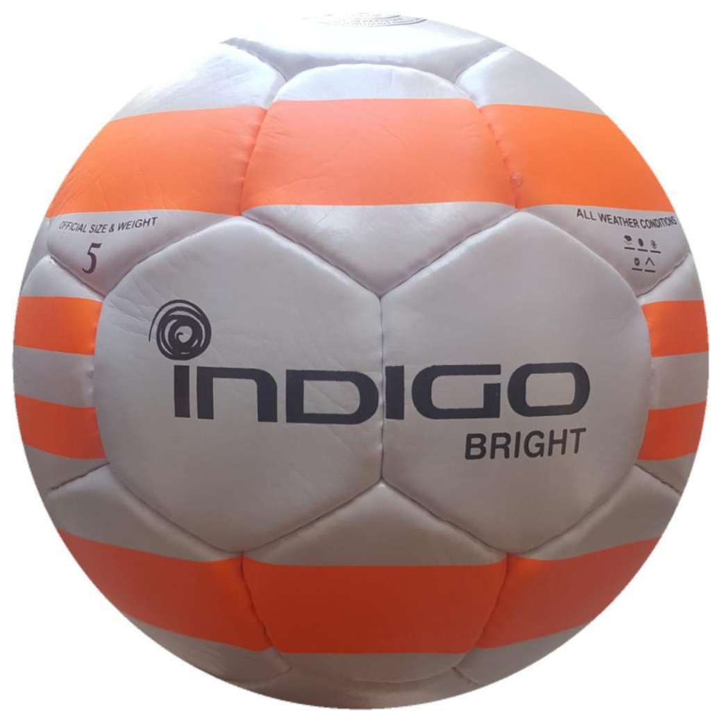 Мяч футбольный №5 Indigo BRIGHT тренировочный (PU 1.2 мм) фото