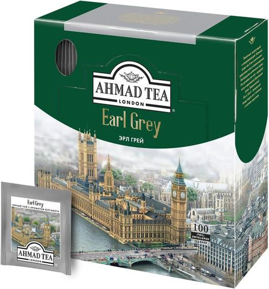 Чай Ahmad Tea Эрл Грей черный 100шт фото