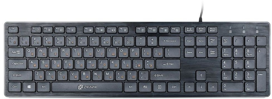 Клавиатура Оклик 500M, черный фото