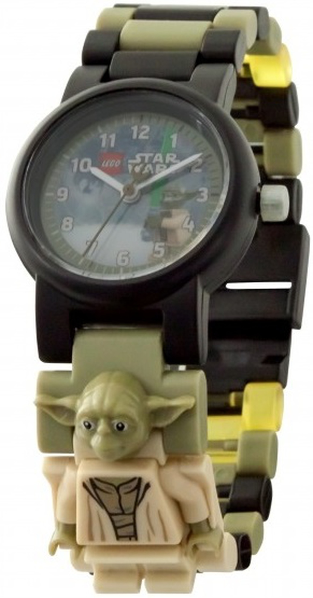 Часы наручные аналоговые Lego Star Wars с минифигурой Yoda на ремешке (2017) фото