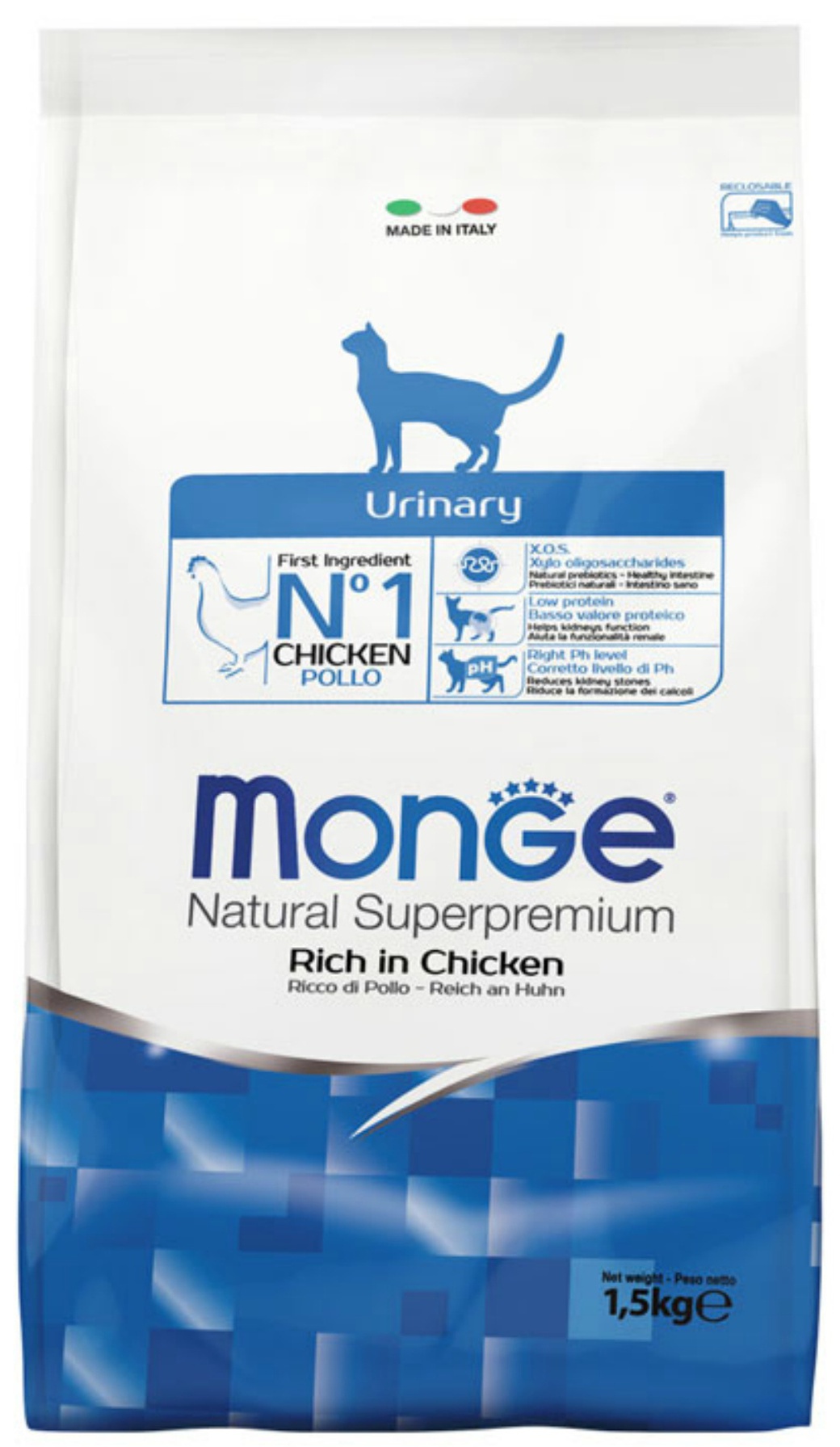 Monge Cat Urinary корм для кошек профилактика МКБ с курицей 1,5 кг фото