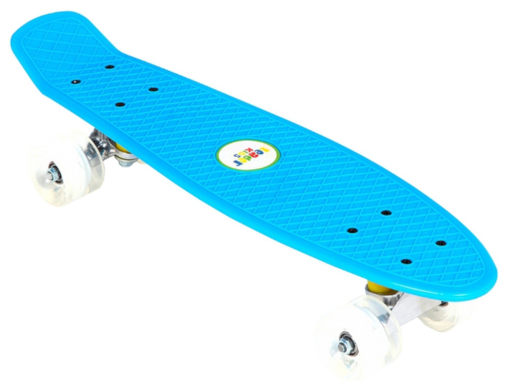 Leader Kids JC-001 - скейтборд со светящимися колесами Blue (голубой) фото