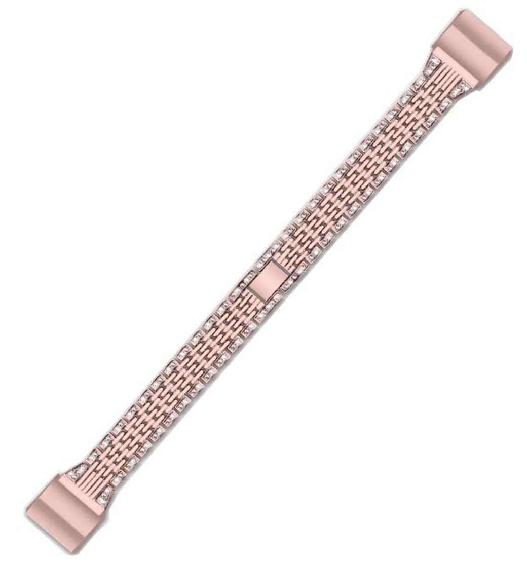 Ремешок для браслета Fitbit Charge 2, нержавеющая сталь, розовый фото