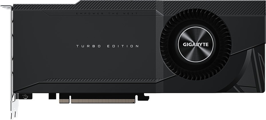 Видеокарта Gigabyte PCI-E 4.0 GV-N3090TURBO-24GD NVIDIA GeForce RTX 3090 24576Mb 384 GDDR6X 1710/19500/HDMIx2/DPx2/HDCP Ret фото