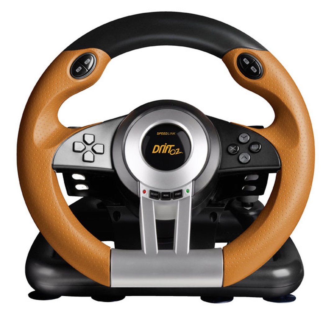Руль для ПК Speedlink DRIFT O.Z. Racing Wheel (PC) черный-оранжевый фото