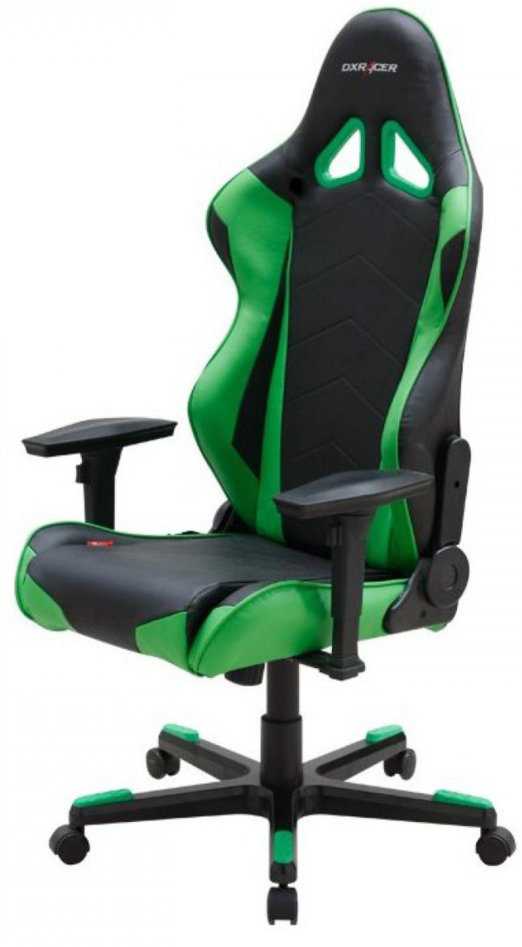 DXRacer Racing Игровое кресло чёрно-зелёное, OH/RE0/NE, экокожа фото