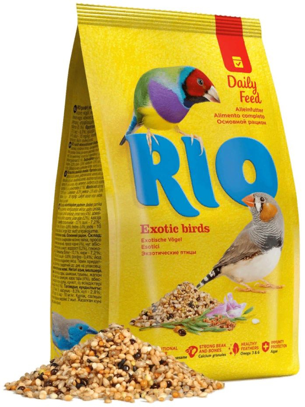 Корм для экзотических птиц основной RIO, 1 кг фото