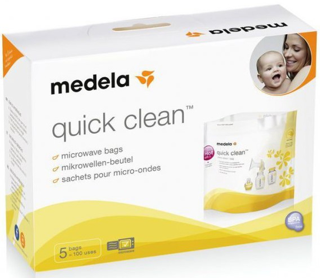 Пакеты для стерилизации в микроволновой печи Medela Quick Clean 5шт. 0080065) фото